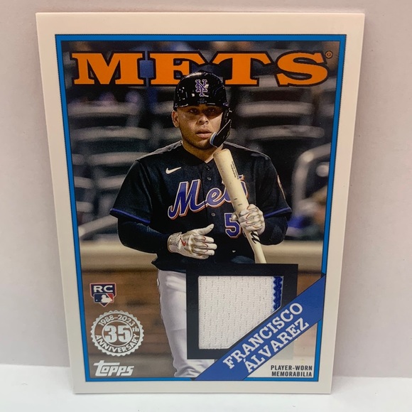 2023 Topps 1988 Version Francisco Alvarez Mets Jersey Relic #88R-FA (MISC8) - Picture 1 of 2
